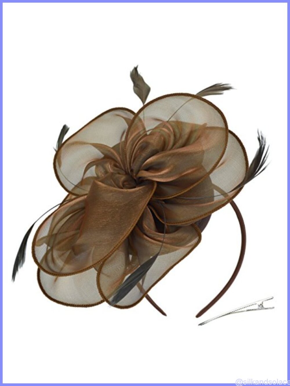 Women Feather Fascinator Hat with Headband and Clip for Tea Party
